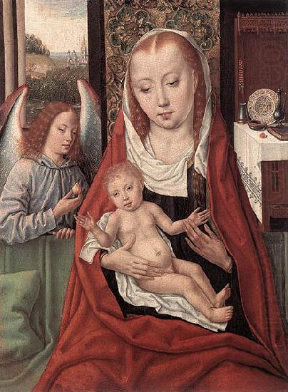 Master of the Saint Ursula Legend Virgin and Child with an Angel china oil painting image